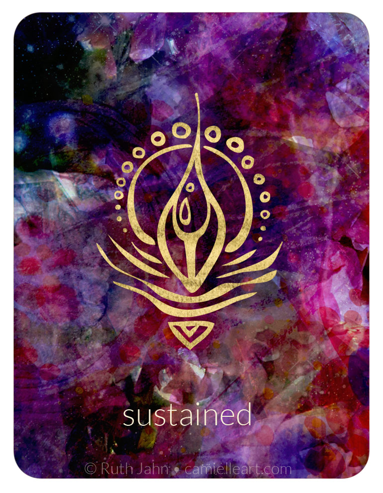 Soul Code "sustained. divinely provided for" by Artist C'amiëlle (Ruth Jahn), 2020